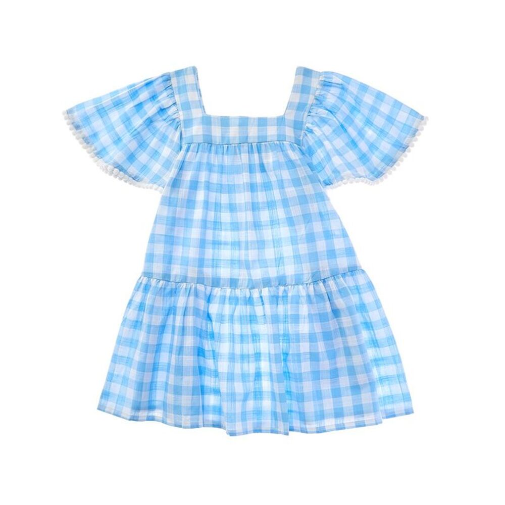 Snapper Rock Girls  Gingham Beach Dress, Blue